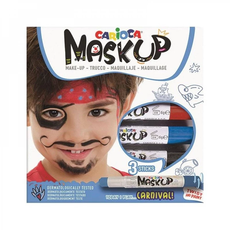 CARIOCA ΜΑΡΚΑΔΟΡΟΙ MASK UP 3 τμχ CARNIVAL