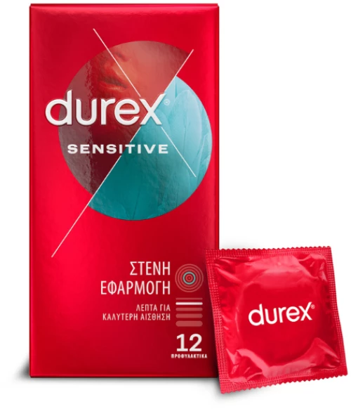 DUREX sensitive στενή εφαρμογή 12τεμάχια
