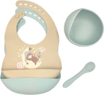 Baby Cloud Σετ Φαγητού “Αρκουδάκι” από Σιλικόνη – Γαλάζιο Unisex (20 x 20 x 10 cm)