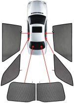 FORD EDGE 5D 2015+  ΚΟΥΡΤΙΝΑΚΙΑ ΜΑΡΚΕ CAR SHADES - 6 ΤΕΜ.