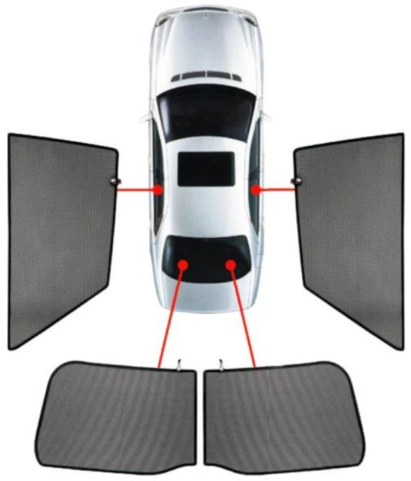 VW GOLF PLUS 5D 2005+ ΚΟΥΡΤΙΝΑΚΙΑ ΜΑΡΚΕ CAR SHADES - 4 ΤΕΜ.