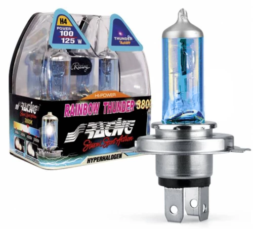 H4 12V/60-55W-100/125 3.800K RAINBOW THUNDER SIMONI RACING - 2 ΤΕΜ.