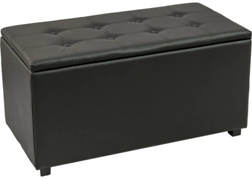 Σκαμπό-μπαούλο Corben pakoworld pu μαύρο 80x43x45εκ