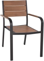 ΠΟΛΥΘΡΟΝΑ ΑΛΟΥΜΙΝΙΟΥ SAGA ΜΑΥΡΗ ΜΕ POLYWOOD HM5127.03 56x55x85,5Yεκ.