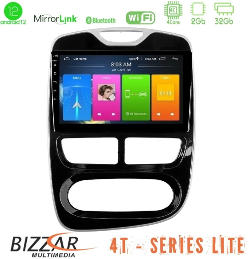 Bizzar 4T Series Renault Clio 2012-2016 4Core Android12 2+32GB Navigation Multimedia Tablet 10"