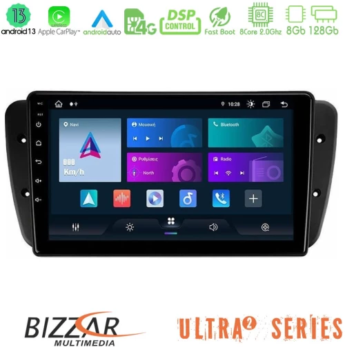 Bizzar Ultra Series Seat Ibiza 2008-2012 8Core Android13 8+128GB Navigation Multimedia Tablet 9"