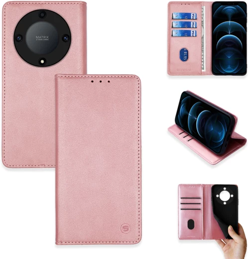 Θήκη Πορτοφόλι Vintage Magnet Wallet Sonique Honor Magic5 Lite 5G Ροζ Χρυσό - Sonique - Ροζ Χρυσό - Honor Magic5 Lite 5G - Θήκη Πορτοφόλι