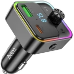 Bluetooth FM Transmitter Hoco E81 Fantasy USB-C 30W+USB 18W PD30W+18W QC3.0 v5.0 LED Ένδειξη Μαύρο
