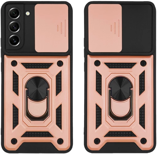 Θήκη Ring Armor CamPro Sonique για Samsung Galaxy S21 FE Ροζ Χρυσό - Sonique - Ροζ Χρυσό - Galaxy S21 FE - Θήκες Πλάτης