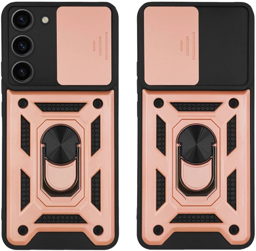 Θήκη Ring Armor CamPro Sonique για Samsung Galaxy S23 Plus Ροζ Χρυσό - Sonique - Ροζ Χρυσό - Galaxy S23 Plus - Θήκες Πλάτης