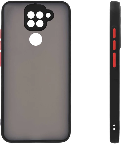 Θήκη Σιλικόνης Color Button Bumper Sonique Xiaomi Redmi Note 9 Μαύρο - Sonique - Μαύρο - Redmi Note 9 - Θήκες Πλάτης
