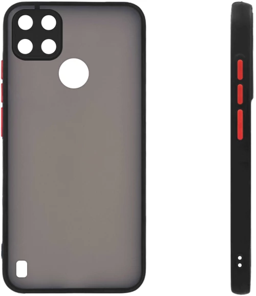 Θήκη Σιλικόνης Color Button Bumper Sonique Realme C21Y / Realme C25Y Μαύρο - Sonique - Μαύρο - Realme C21Y, Realme C25Y - Θήκες Πλάτης