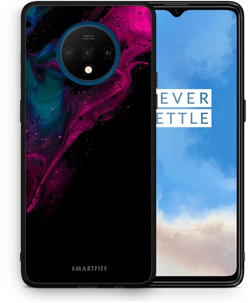 Watercolor Pink Black - OnePlus 7T case
