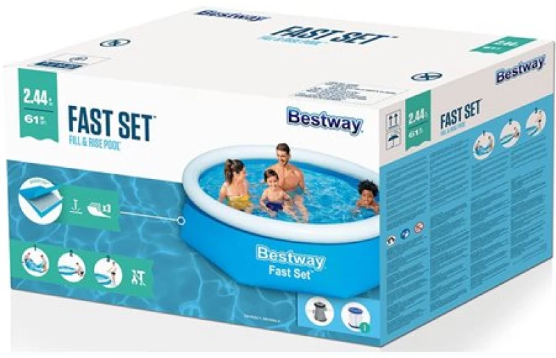 Πισίνα Φουσκωτη Bestway Fast Set Pool 244 x 61cm - 57450