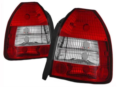 Πισινά Φανάρια Set Για Honda Civic 96-01 3D Κόκκινο/Crystal Sonar