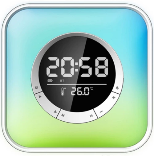 Ασύρματο ηχείο Bluetooth LED & ψηφιακό ρολόι - P10 - 810811