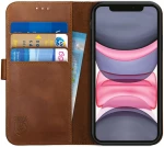Rosso Deluxe Δερμάτινη Θήκη Πορτοφόλι Apple iPhone 11 - Brown (8719246206061)