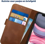 Rosso Deluxe Δερμάτινη Θήκη Πορτοφόλι Apple iPhone 11 - Brown (8719246206061)
