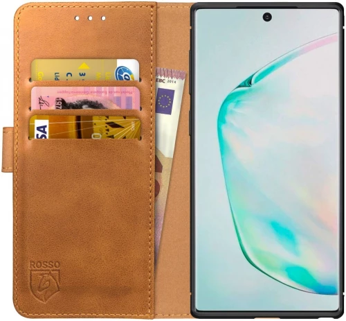 Rosso Element PU Θήκη Πορτοφόλι Samsung Galaxy Note 10 - Light Brown (8719246204531)