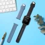 KW Λουράκι Σιλικόνης Oppo Watch 1 41mm - 2 Τεμάχια - Black / Blue Grey (57789.02)