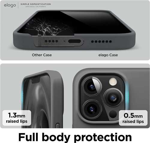 Elago Premium Θήκη Σιλικόνης Apple iPhone 13 Pro Max - Dark Gray (ES13SC67-DG)