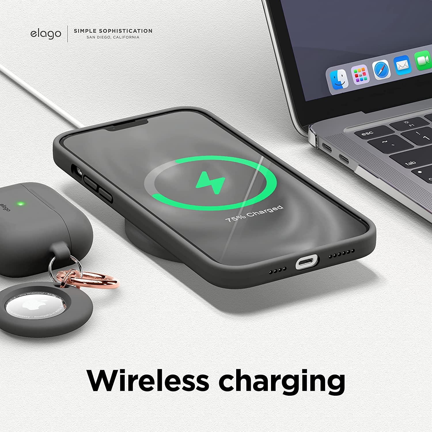 Elago Premium Θήκη Σιλικόνης Apple iPhone 13 Pro Max - Dark Gray (ES13SC67-DG)