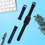 KW Λουράκι Σιλικόνης Oppo Band 2 - 2 Τεμάχια - Black / Dark Blue (59856.02)