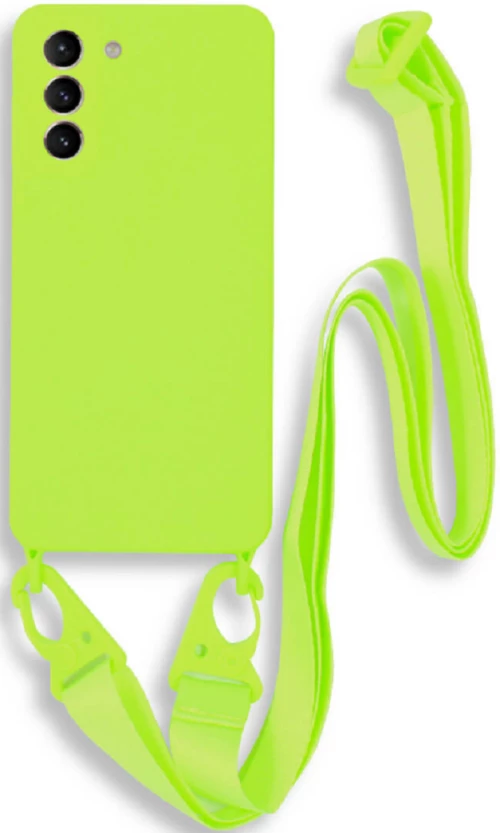 Bodycell Θήκη Σιλικόνης με Λουράκι Λαιμού - Samsung Galaxy S21 Plus 5G - Light Green (5206015001871)