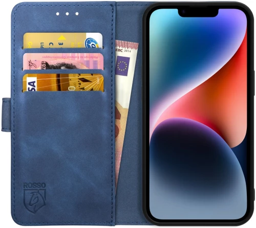 Rosso Element PU Θήκη Πορτοφόλι Apple iPhone 14 - Blue (8719246369476)