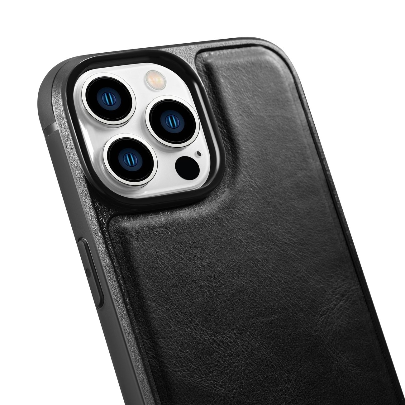 iCarer Oil Wax Leather Cover - Δερμάτινη Θήκη με TPU Bumper - Apple iPhone 14 Pro Max - Black (WMI14220720-BK)