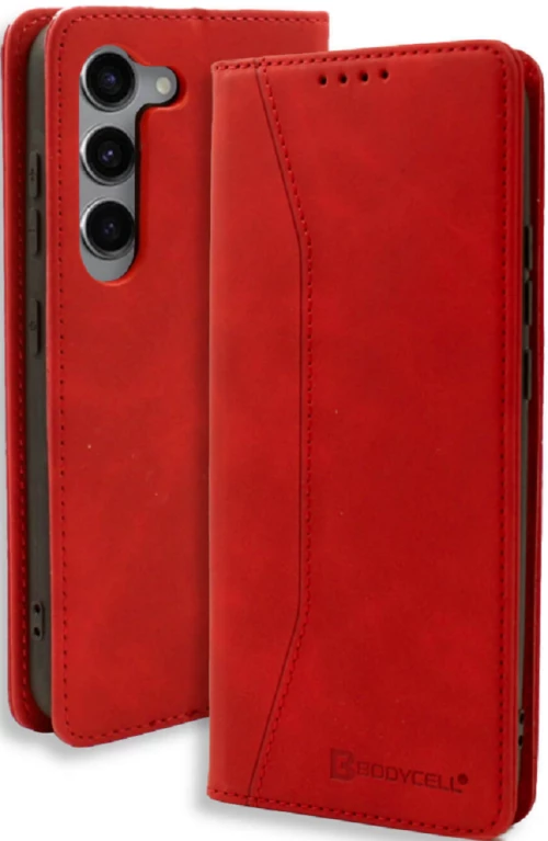 Bodycell Θήκη - Πορτοφόλι Samsung Galaxy S23 - Red (5206015019760)