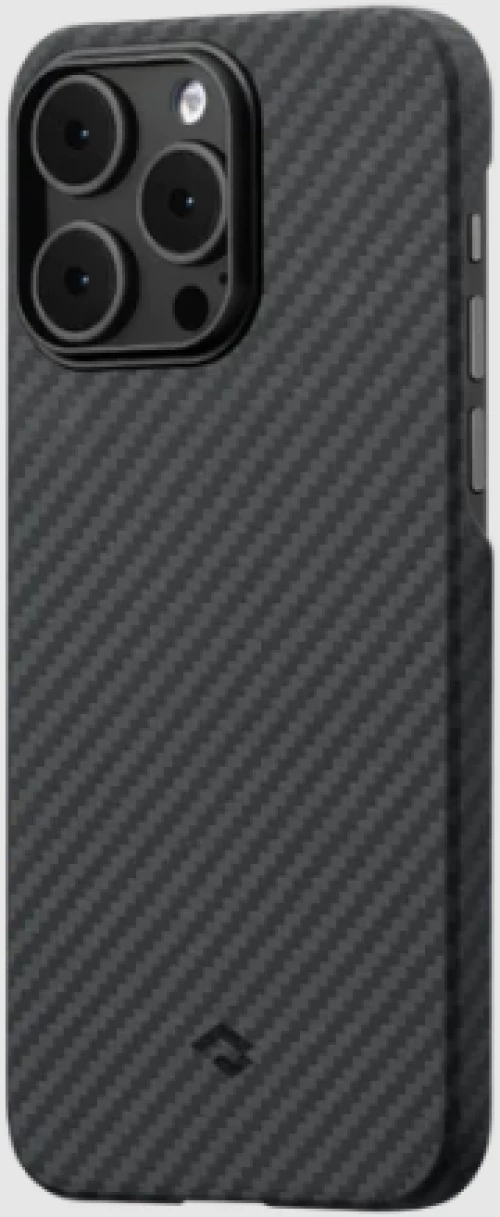 Pitaka MagEZ Case 3 - MagSafe Θήκη Aramid Fiber Body Apple iPhone 14 Pro - 1.05mm - 1500D - Black / Grey / Twill (KI1401P)