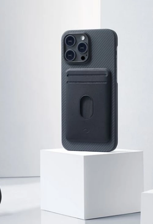 Pitaka MagEZ Case 3 - MagSafe Θήκη Aramid Fiber Body Apple iPhone 14 Pro - 1.05mm - 1500D - Black / Grey / Twill (KI1401P)