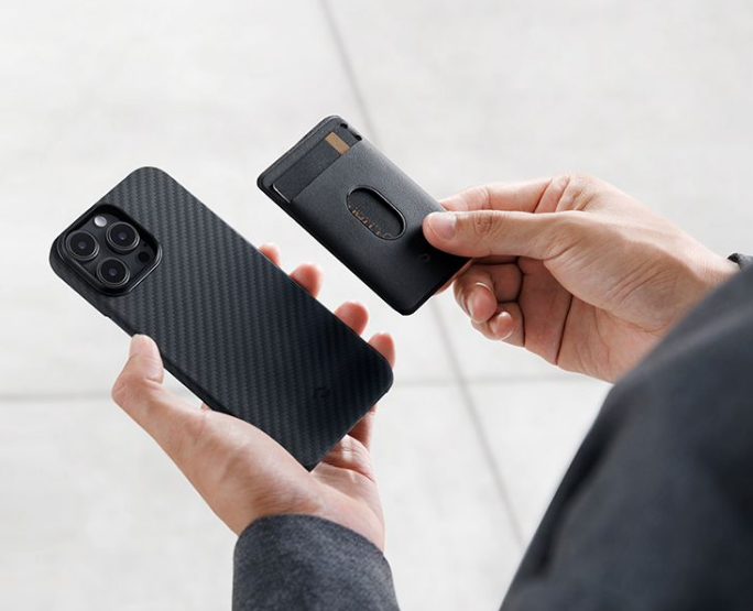 Pitaka MagEZ Case 3 - MagSafe Θήκη Aramid Fiber Body Apple iPhone 14 Pro - 1.05mm - 1500D - Black / Grey / Twill (KI1401P)