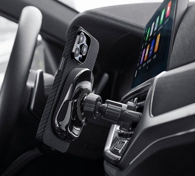 Pitaka MagEZ Case 3 - MagSafe Θήκη Aramid Fiber Body Apple iPhone 14 Pro - 1.05mm - 1500D - Black / Grey / Twill (KI1401P)