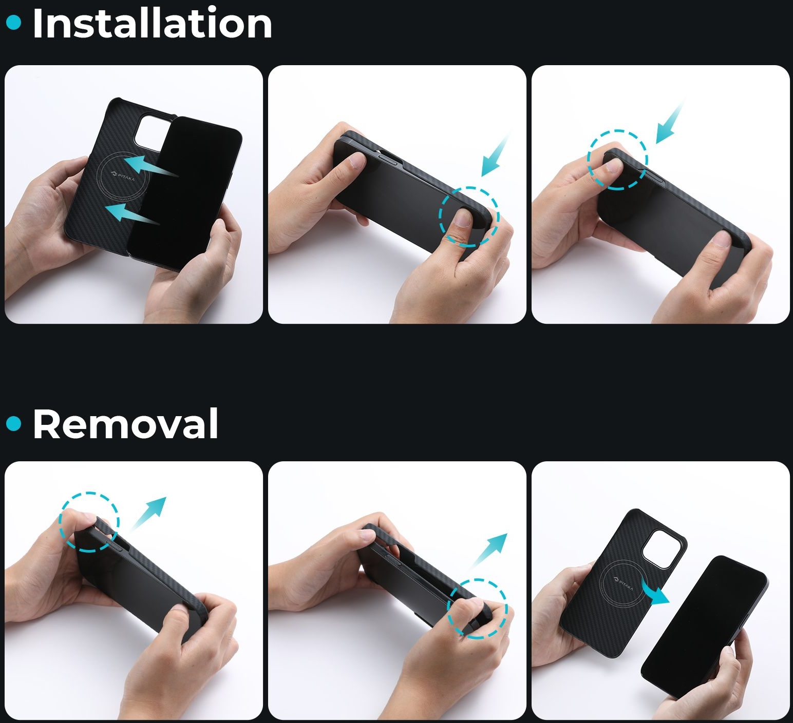 Pitaka MagEZ Case 3 - MagSafe Θήκη Aramid Fiber Body Apple iPhone 14 Pro - 1.05mm - 1500D - Black / Grey / Twill (KI1401P)