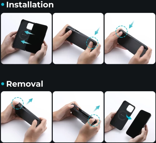 Pitaka MagEZ Case 3 - MagSafe Θήκη Aramid Fiber Body Apple iPhone 14 Pro - 1.05mm - 1500D - Black / Grey / Twill (KI1401P)