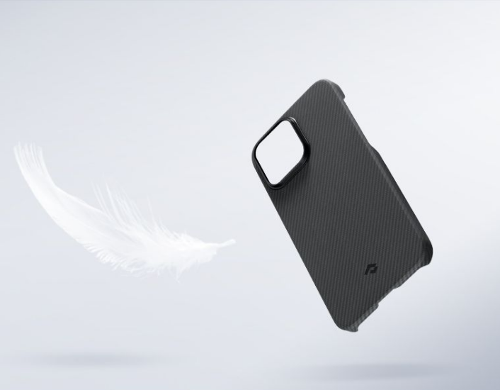 Pitaka MagEZ Case 3 - MagSafe Θήκη Aramid Fiber Body Apple iPhone 14 Pro - 1.05mm - 1500D - Black / Grey / Twill (KI1401P)