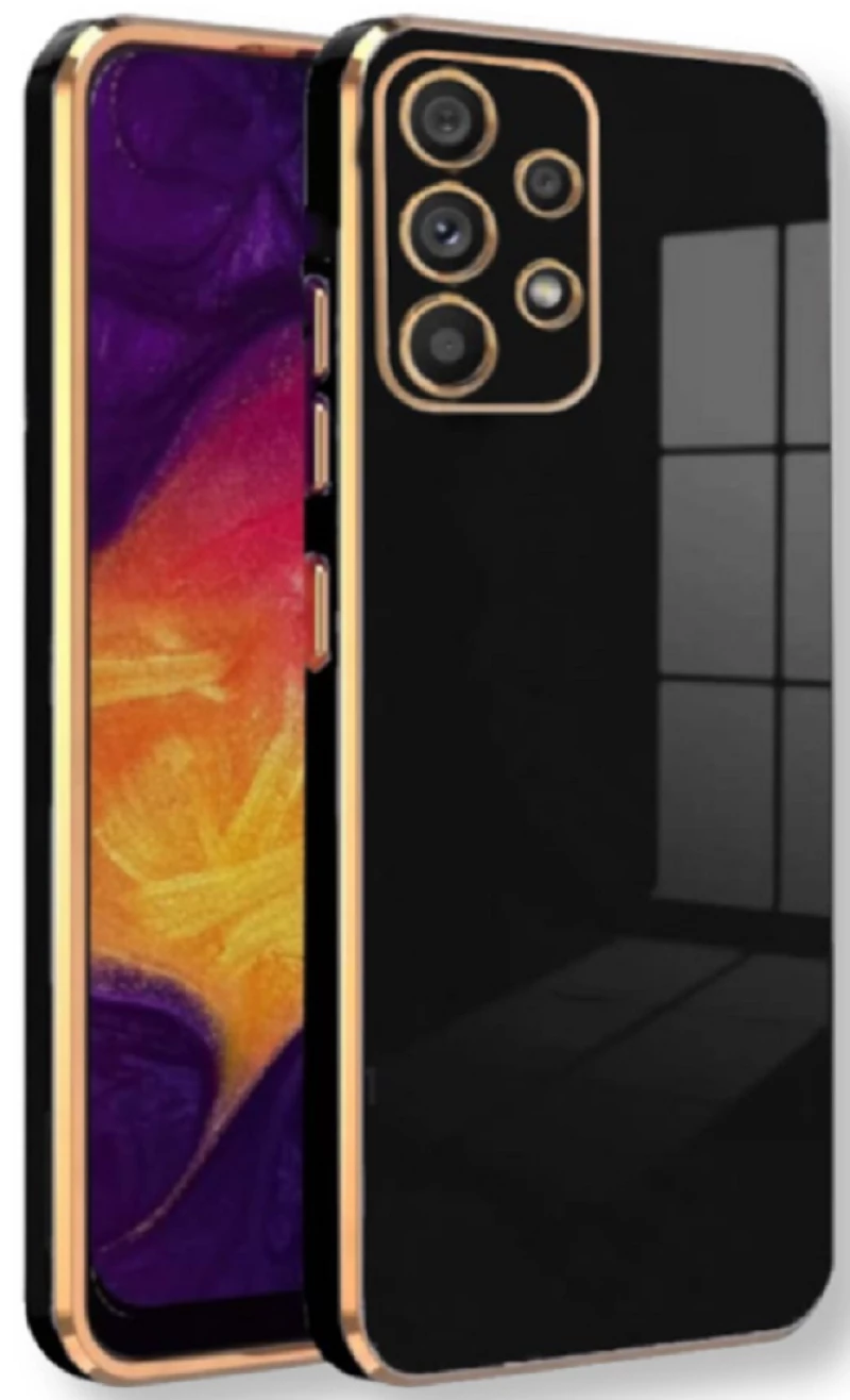 Bodycell Gold Plated - Θήκη Σιλικόνης Samsung Galaxy A72 - Black (5206015069642)