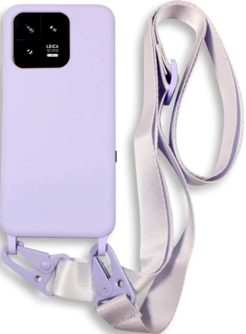 Bodycell Θήκη Σιλικόνης με Λουράκι Λαιμού - Xiaomi 13 - Violet (5206015023187)