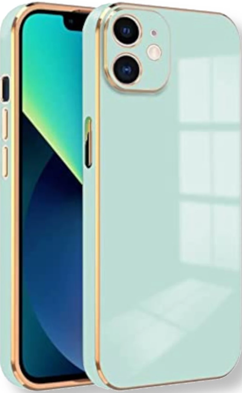 Bodycell Gold Plated - Θήκη Σιλικόνης Apple iPhone 11 - Mint Green (5206015068966)