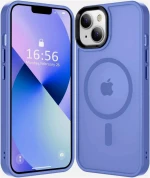 HappyCase Ημιδιάφανη Σκληρή Θήκη MagSafe - Apple iPhone 15 Plus - Matte Blue (8719246415265)