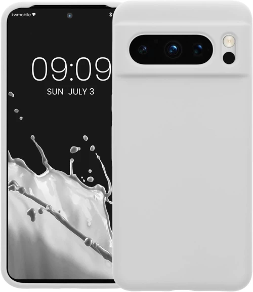 KWmobile Soft Flexible Rubber Cover - Θήκη Σιλικόνης Google Pixel 8 Pro - White (61854.02)