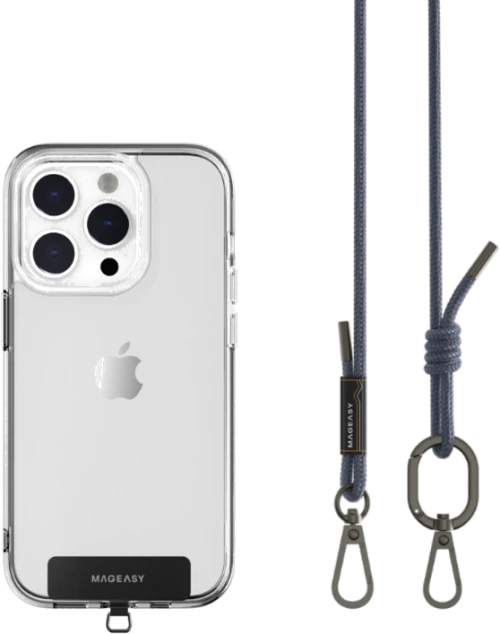 SwitchEasy MagEasy Rope Strap & Strap Card 6.0mm - Αποσπώμενο Λουράκι Λαιμού για Θήκες Κινητών iPhone - Riverside Blue (MPHIPH142RU23)