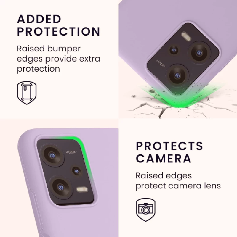 KWmobile Soft Flexible Rubber Cover - Θήκη Σιλικόνης Xiaomi Redmi Note 12 5G / Poco X5 - Lavender (60889.108)
