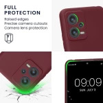 KWmobile Θήκη Σιλικόνης Xiaomi Redmi Note 12 5G / Poco X5 με Πλαίσιο Κάμερας - Bordeaux Violet (60887.187)