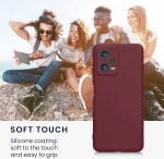 KWmobile Θήκη Σιλικόνης Xiaomi Redmi Note 12 5G / Poco X5 με Πλαίσιο Κάμερας - Bordeaux Violet (60887.187)