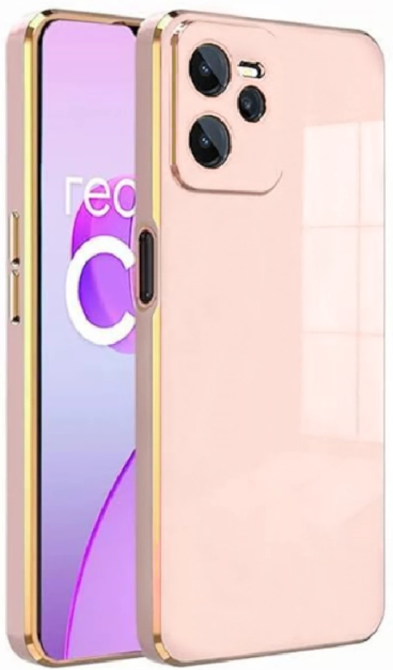 Bodycell Gold Plated - Θήκη Σιλικόνης Realme C35 - Pink (5206015070808)