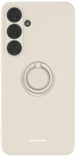 Θήκη Σιλικόνης με Μεταλλικό Μαγνητικό Ring Holder - Samsung Galaxy S24 Plus - Spacecase Silicone Ring - Bone (5905719106751)