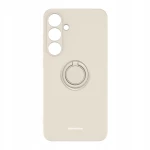 Θήκη Σιλικόνης με Μεταλλικό Μαγνητικό Ring Holder - Samsung Galaxy S24 Plus - Spacecase Silicone Ring - Bone (5905719106751)
